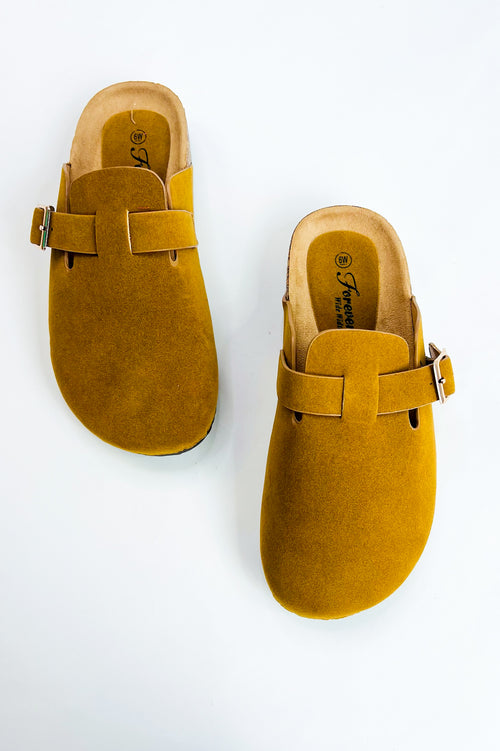 Everyday Suede Buckle Clog