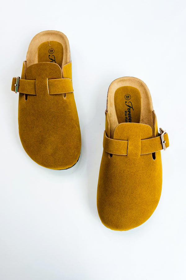Everyday Suede Buckle Clog