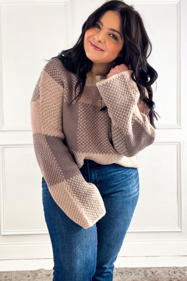 Mixed Plaid Hooded Button Down