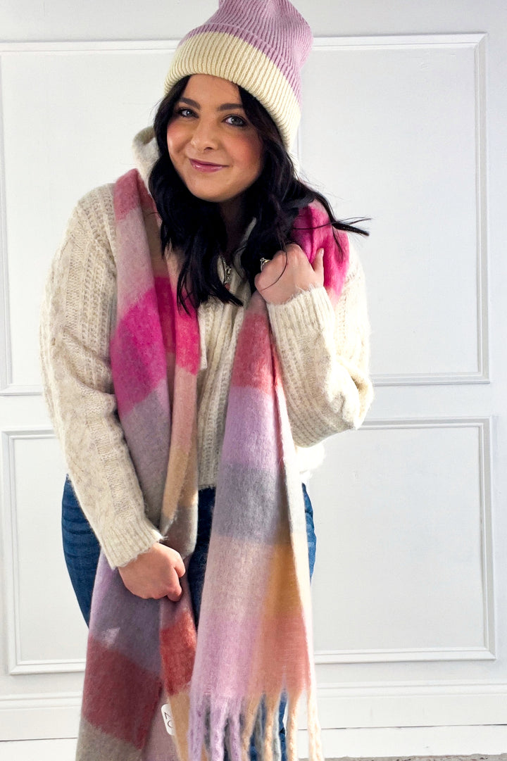 Zip Up Textured Knit Hooded Cardigan