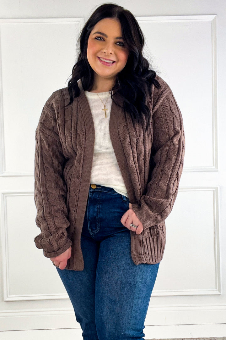 Chunky Cable Knit Cardigan
