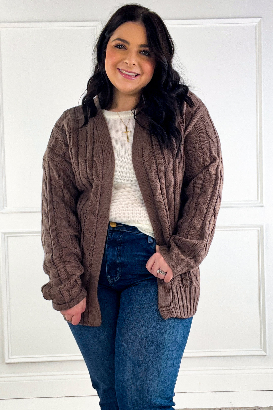 Chunky Cable Knit Cardigan