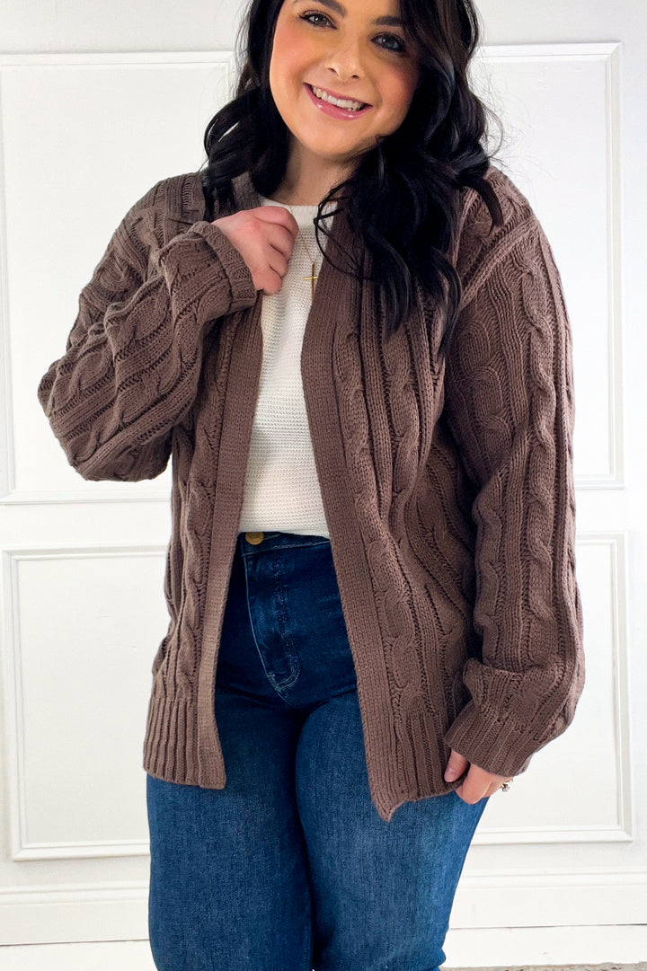 Chunky Cable Knit Cardigan