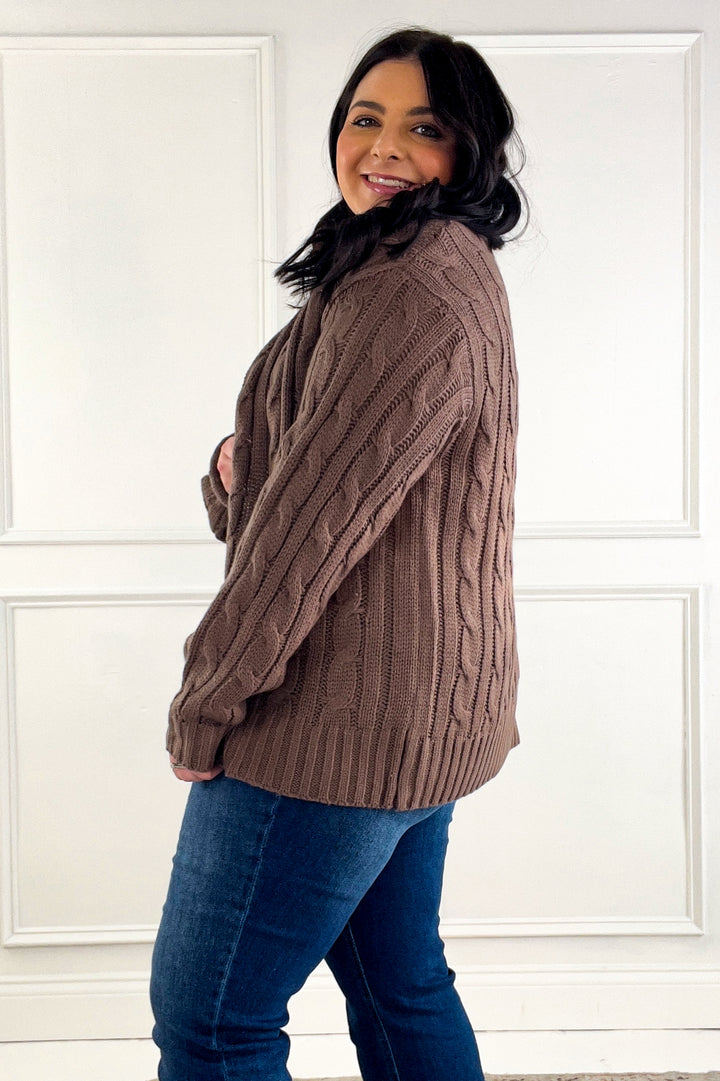 Chunky Cable Knit Cardigan