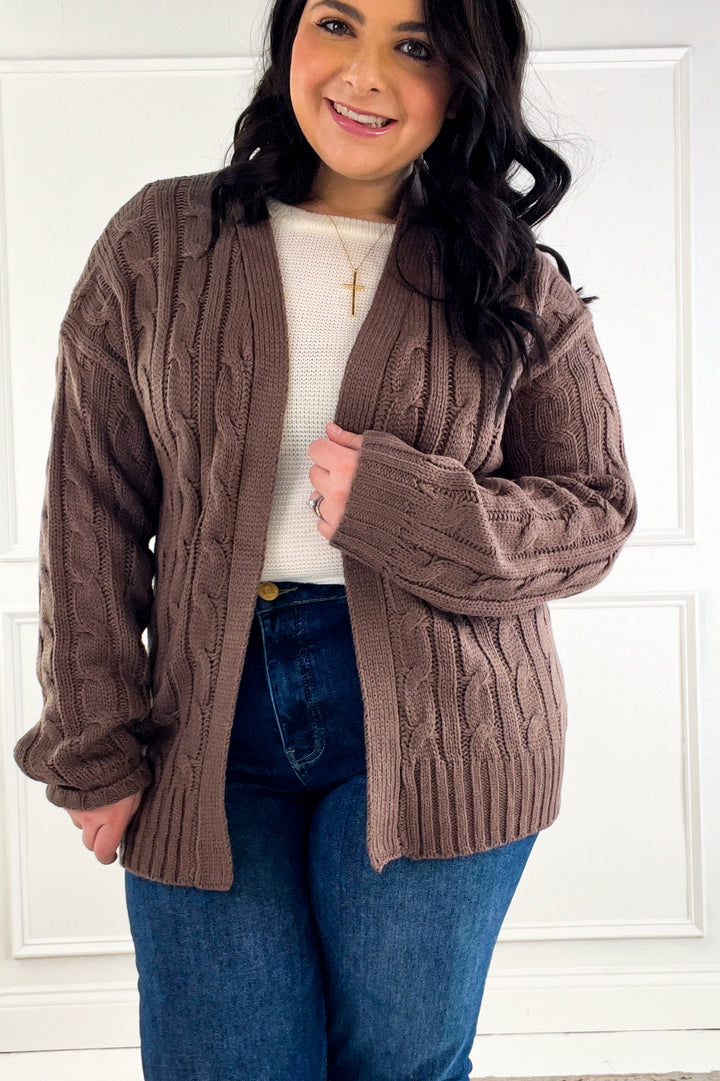 Chunky Cable Knit Cardigan