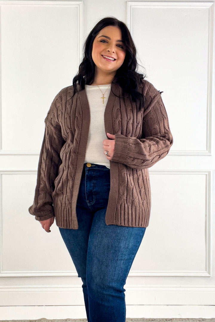 Chunky Cable Knit Cardigan