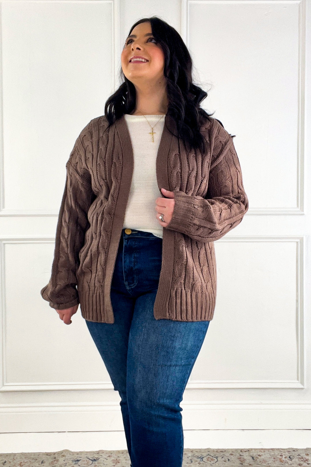 Chunky Cable Knit Cardigan