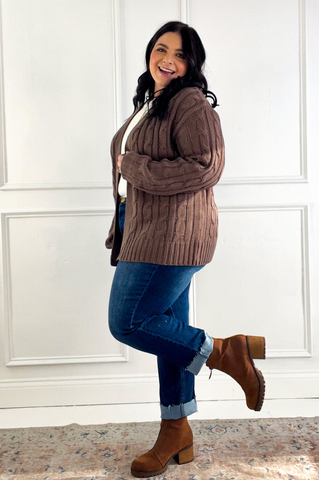 Chunky Cable Knit Cardigan