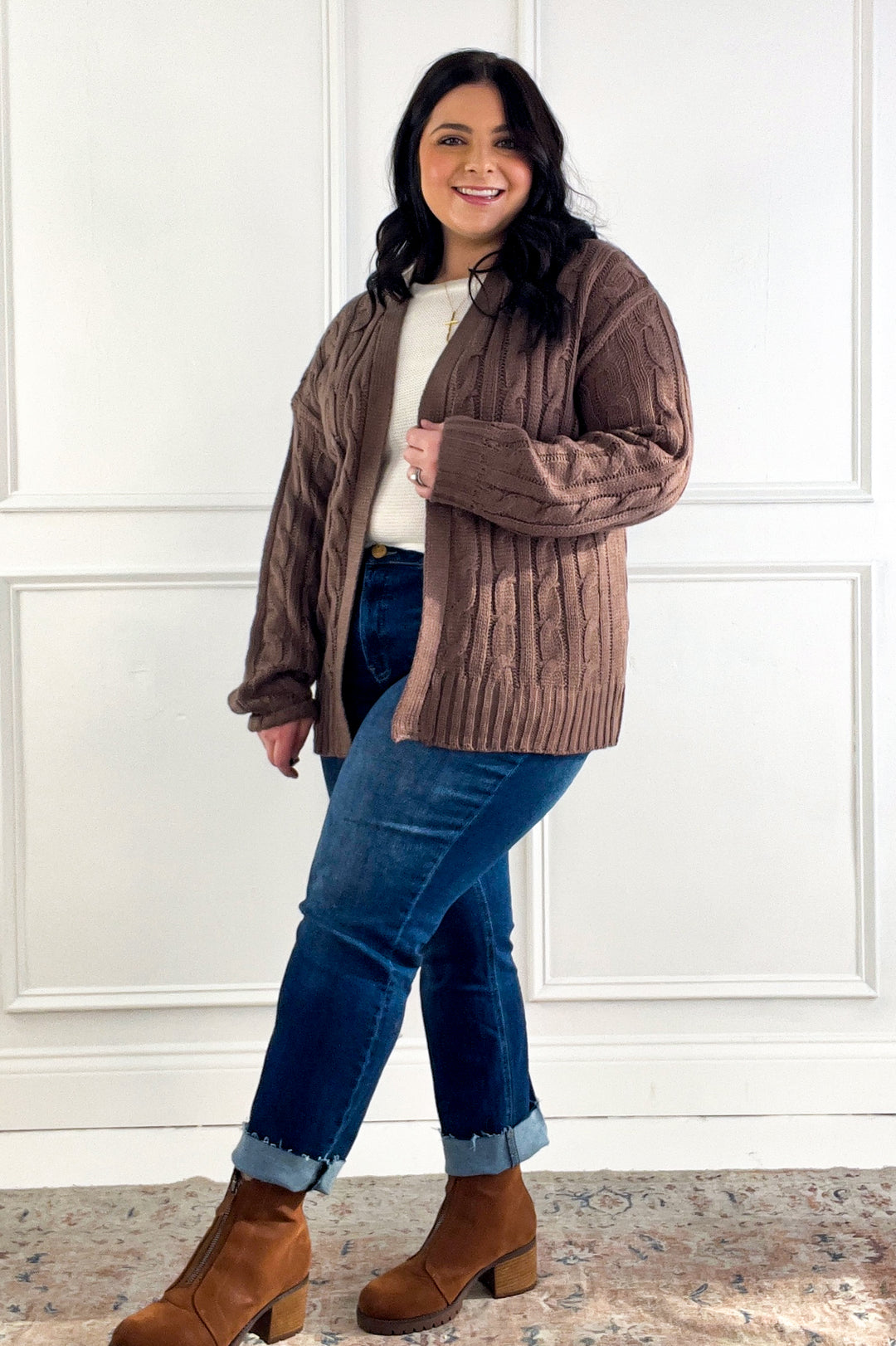 Chunky Cable Knit Cardigan