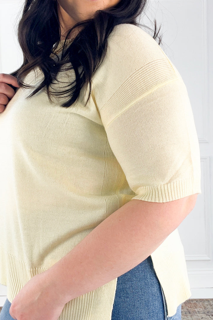 Golden Coast Knit Sweater Top