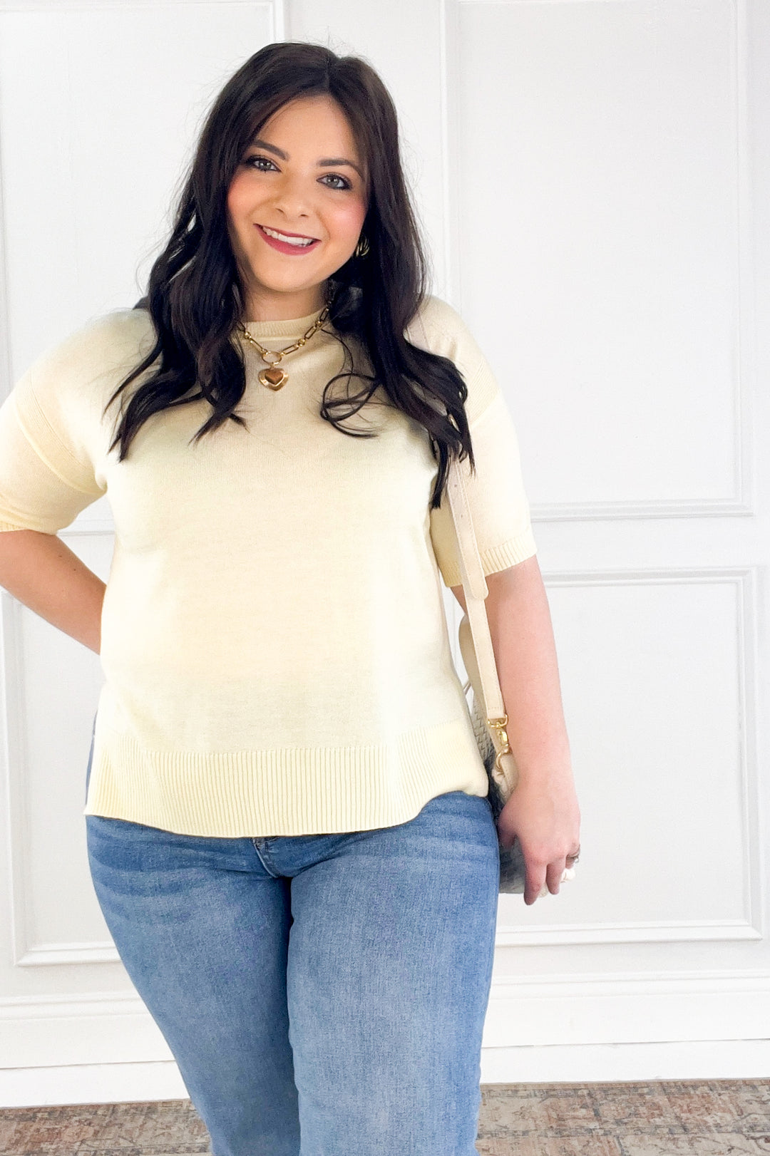 Golden Coast Knit Sweater Top