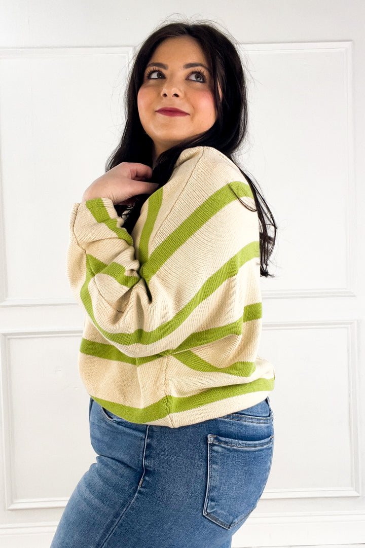 Fresh Start Stripe Sweater
