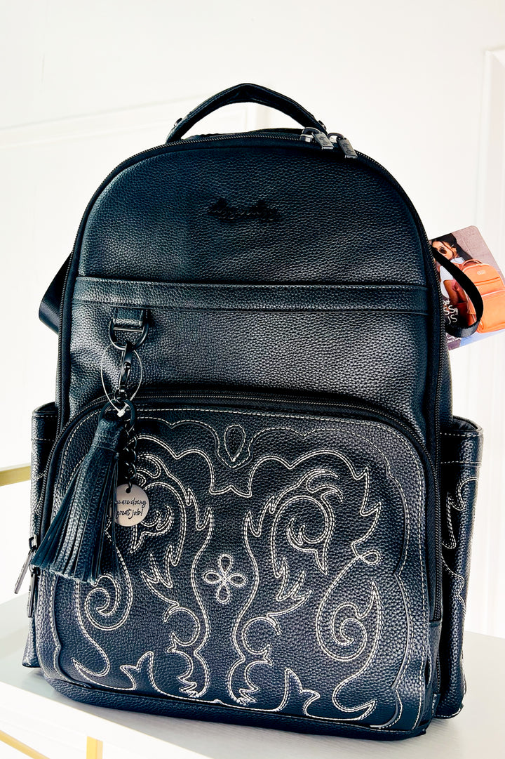 Itzy Ritzy | Western Diaper Backpack Bag- Black