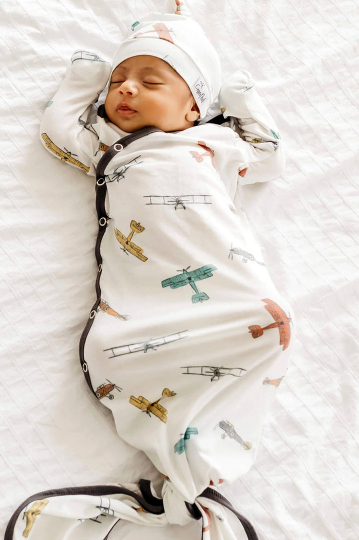 Ace Newborn Knotted Gown | Copper Pearl