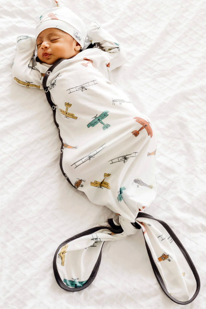 Ace Newborn Knotted Gown | Copper Pearl