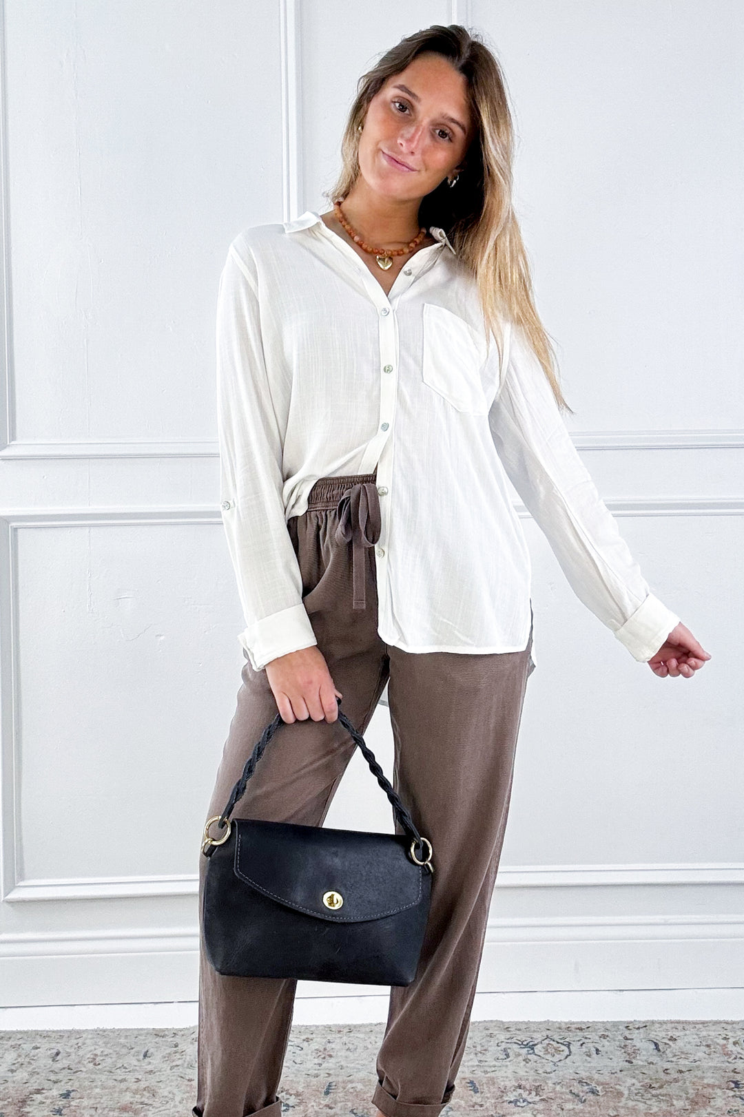 Relaxed Pocket Button-Up Shirt