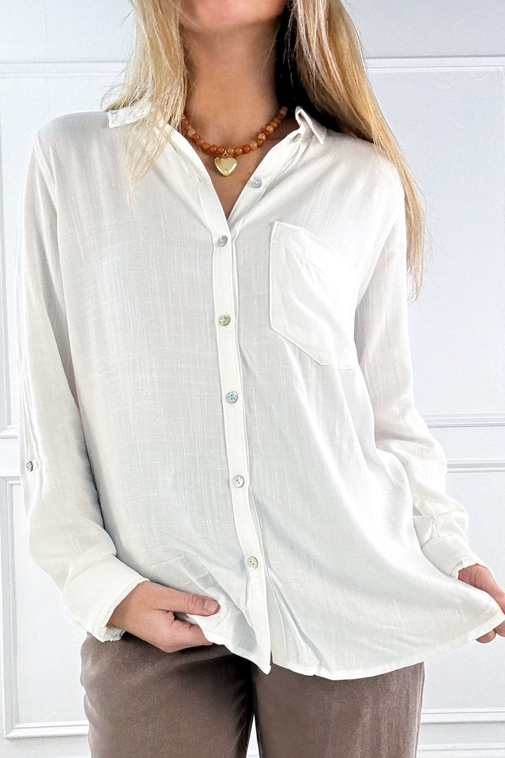 Relaxed Pocket Button-Up Shirt