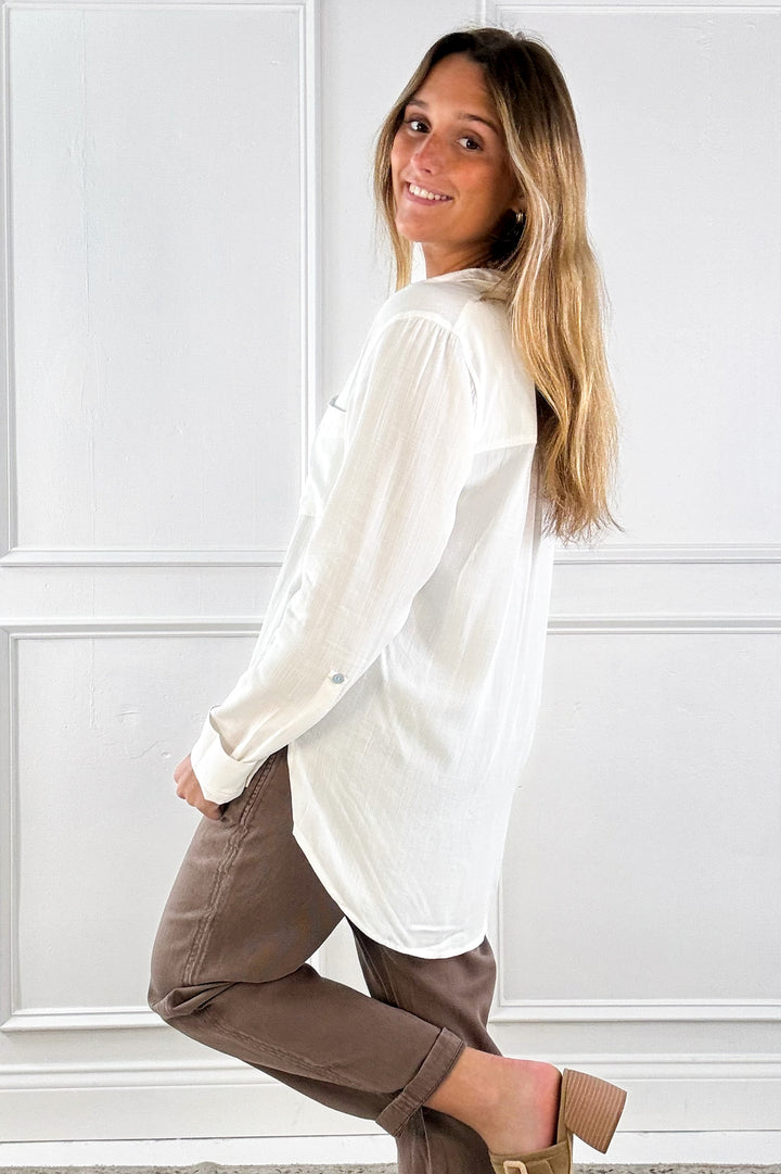 Relaxed Pocket Button-Up Shirt