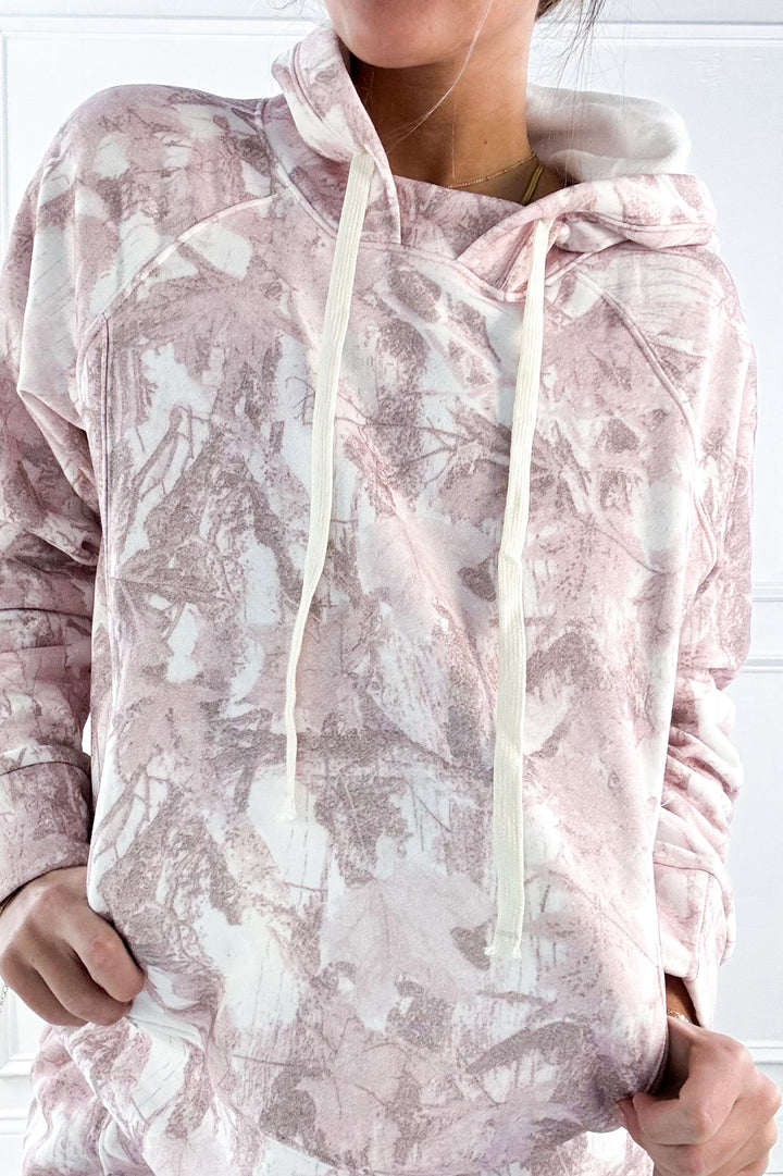Printed Camo French Terry Hoodie