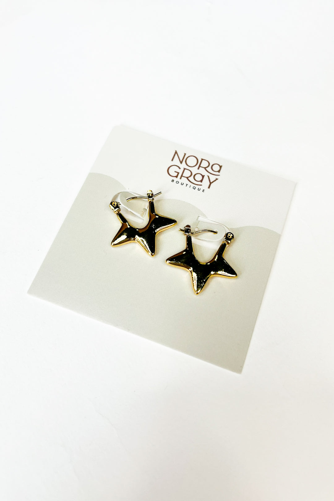 Gold Star Clasp Earrings