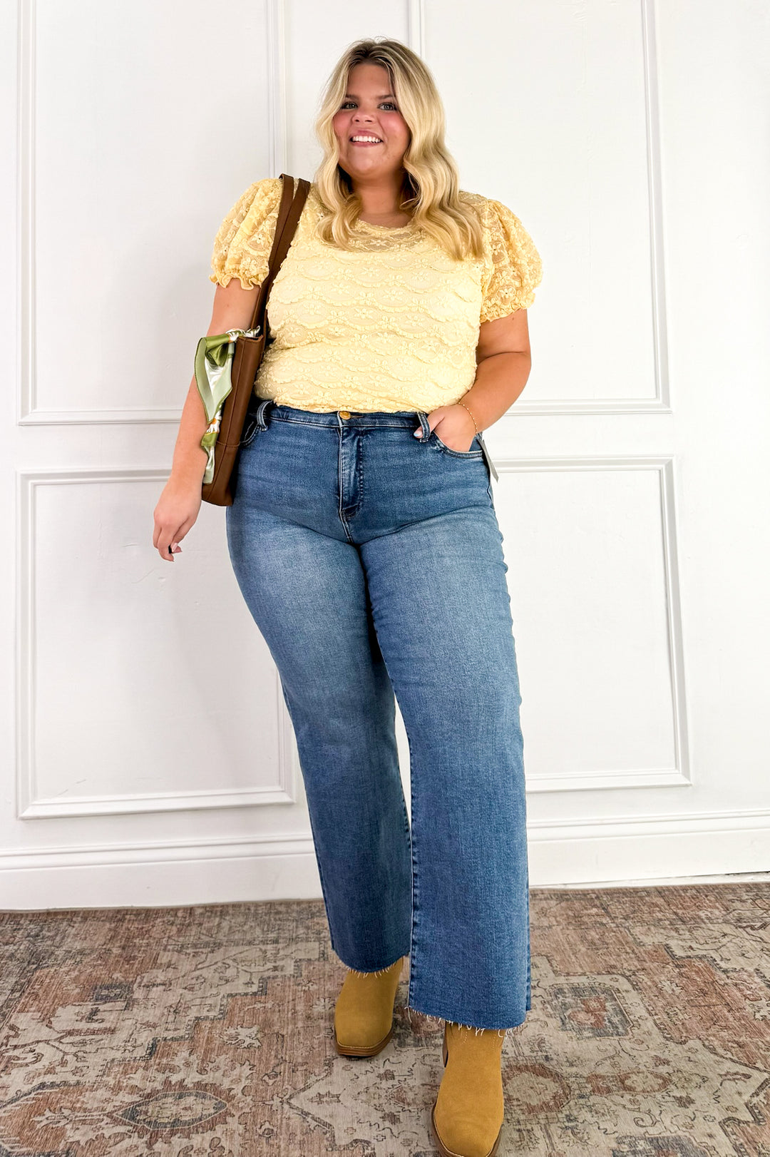 Curvy Golden Hour Lace Top