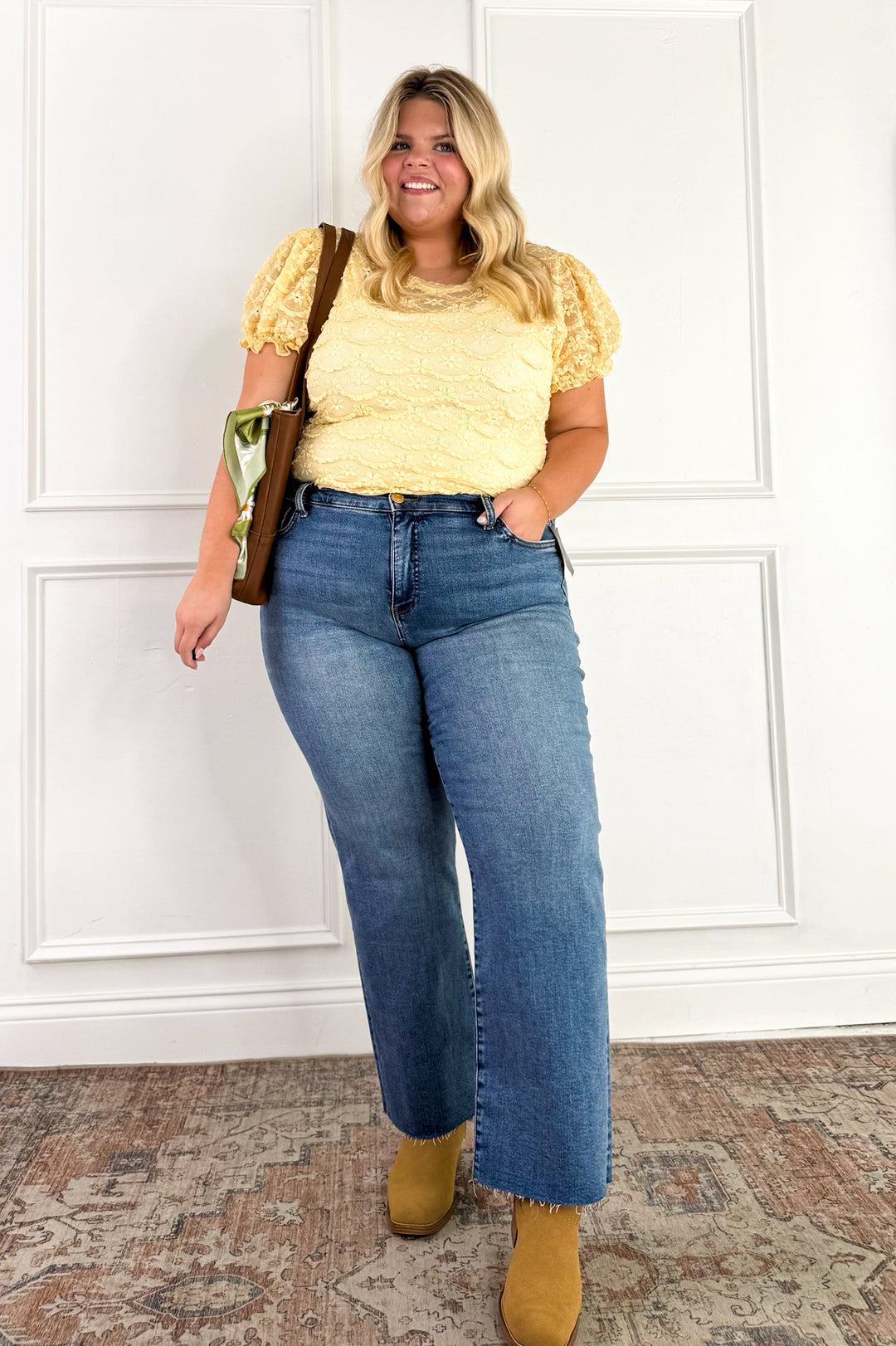 Curvy Golden Hour Lace Top