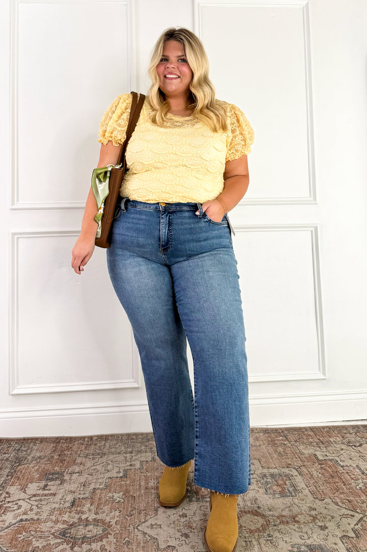 Curvy Golden Hour Lace Top
