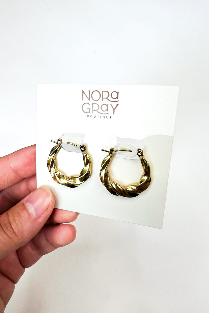 Gold Twist Everyday Earrings