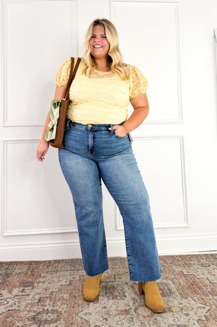 Curvy Golden Hour Lace Top