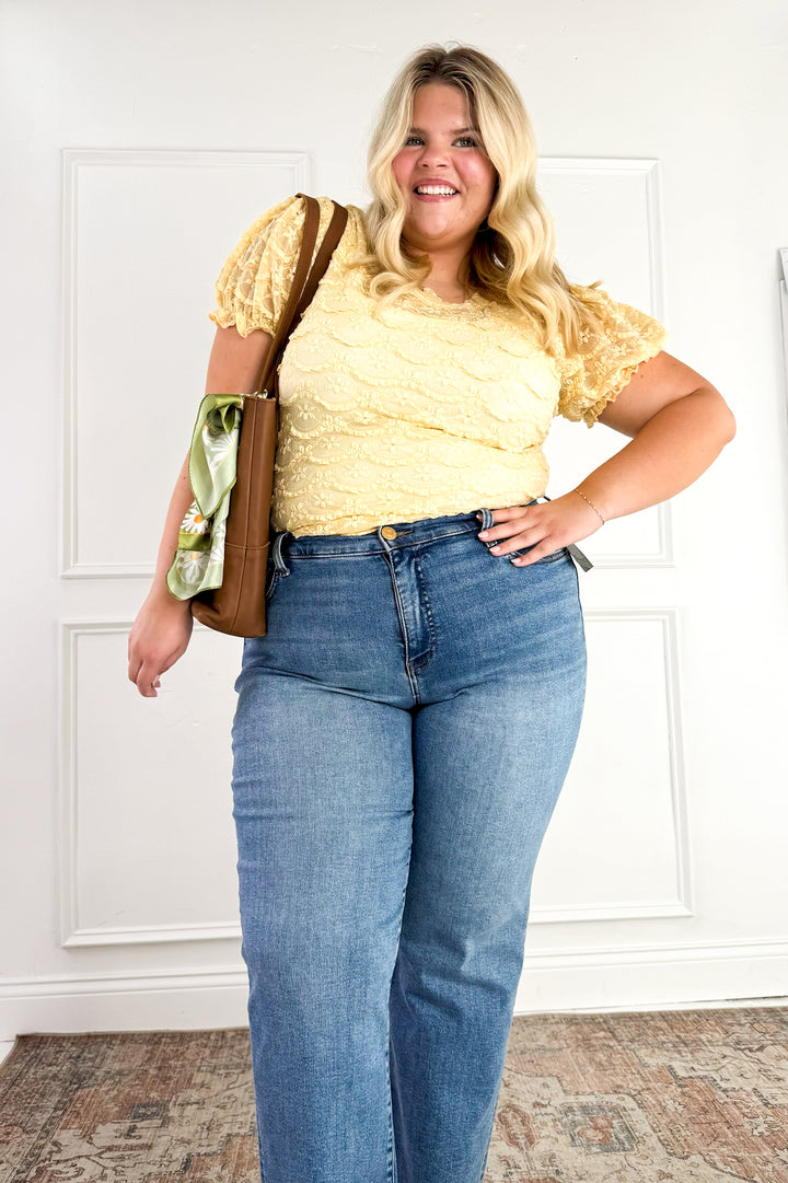 Curvy Golden Hour Lace Top