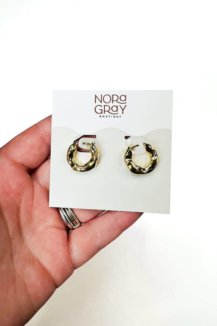 Crystal Stud Hoop Earrings