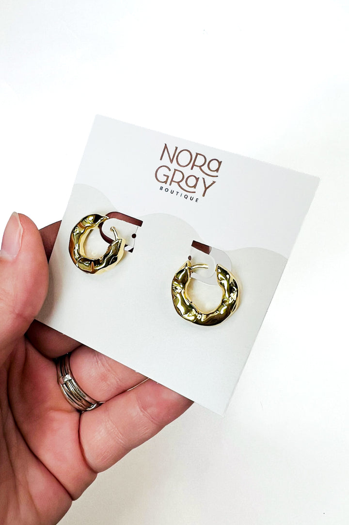 Crystal Stud Hoop Earrings