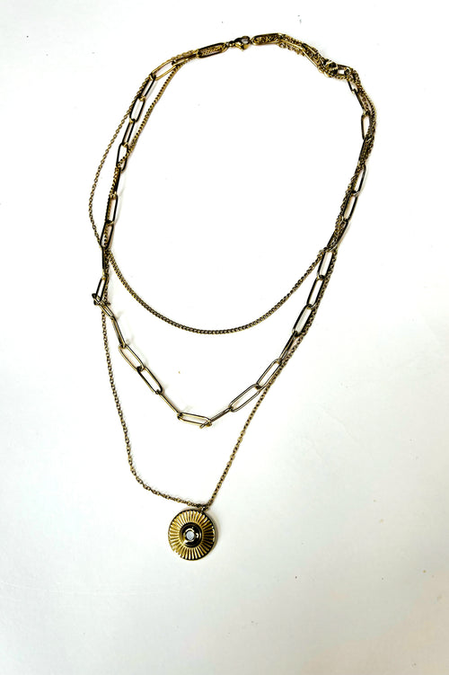 Multi Layered Gold Coin Necklace