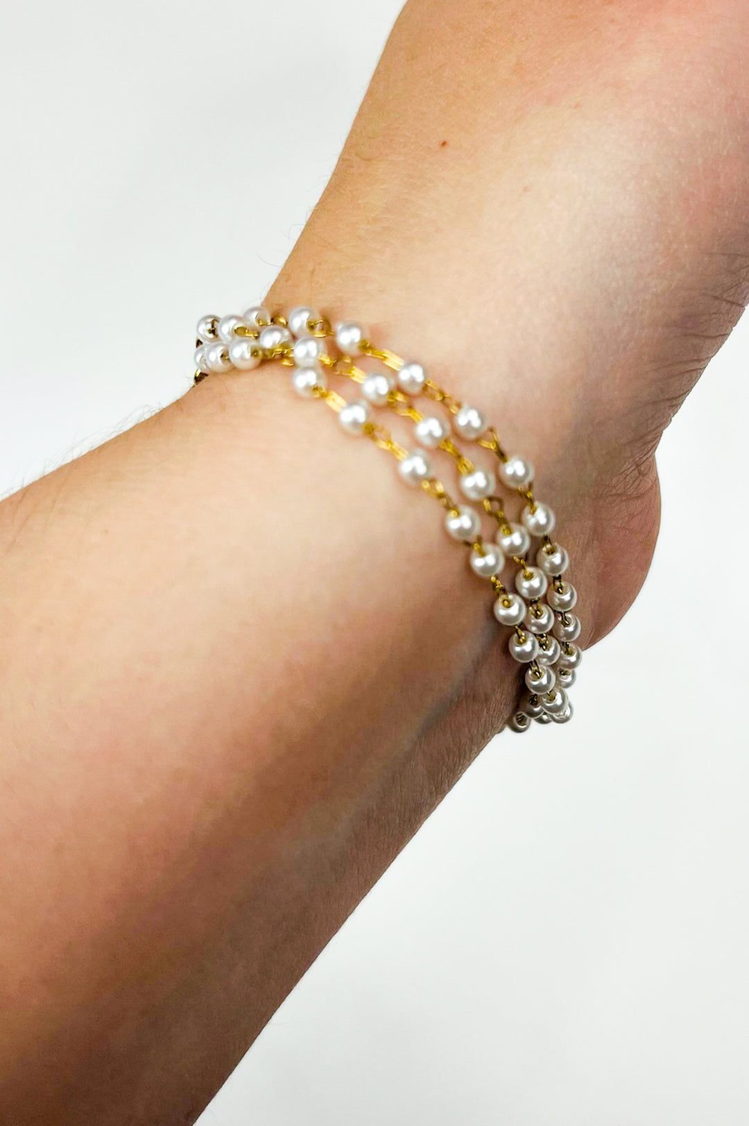 Pearl Chain Clasp Bracelet