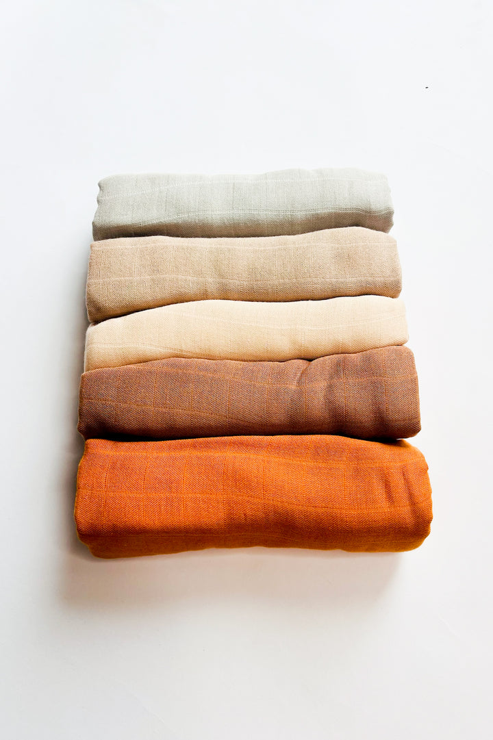 5 Pack Lumi Burp Cloths - Spice