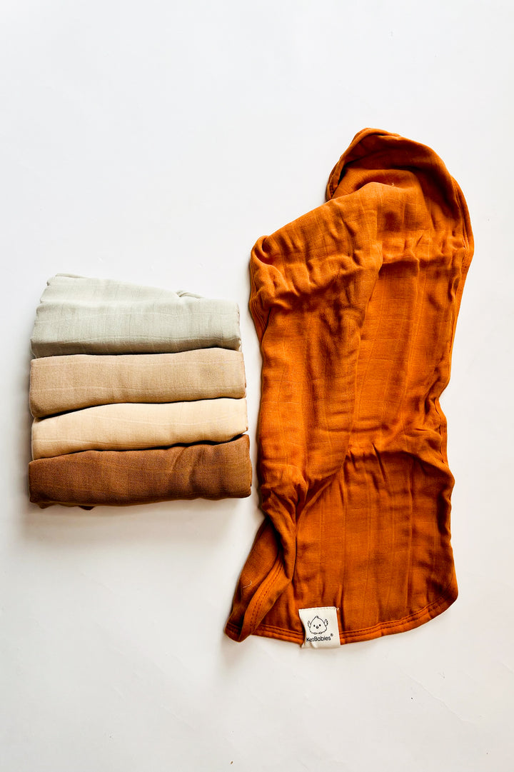 5 Pack Lumi Burp Cloths - Spice