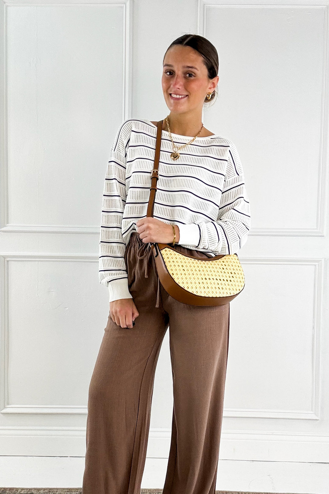 Linen Blend Wide Leg Pants