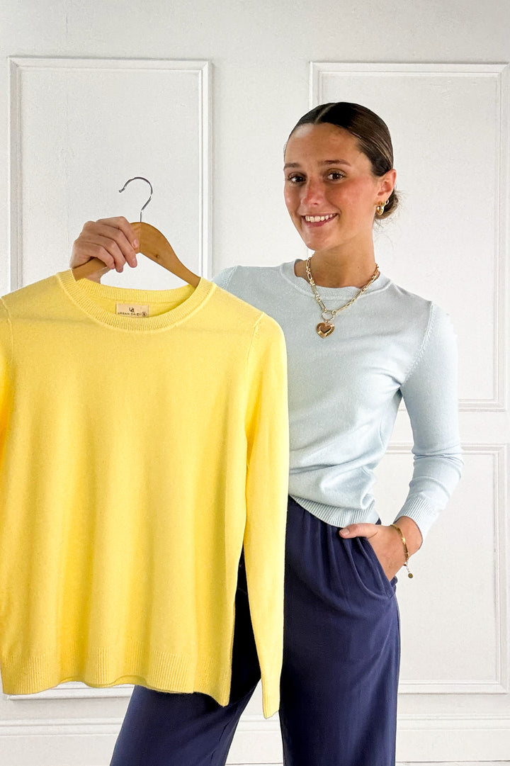 Soft Viscose Blend Crewneck Knit Pullover
