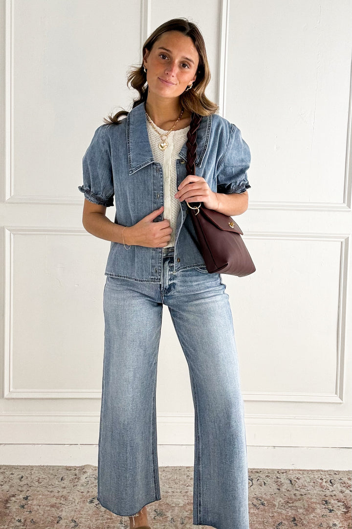 The Bluebell Button-Front Top