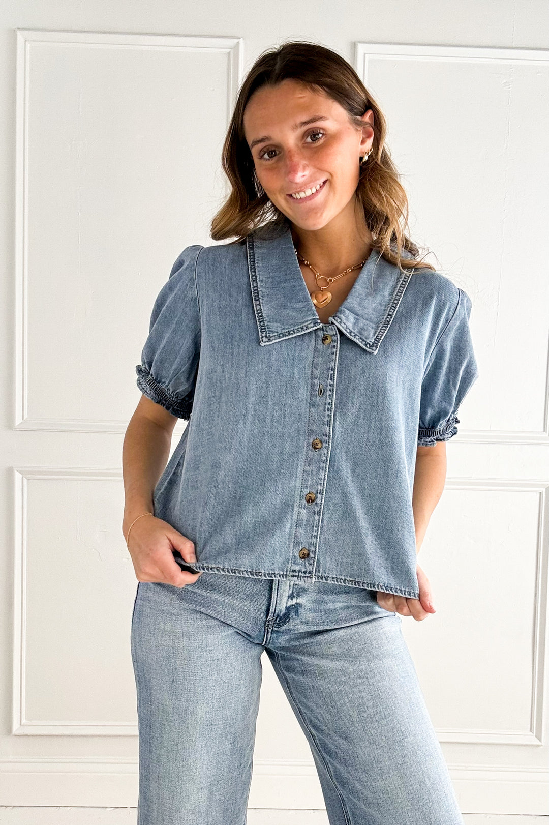 The Bluebell Button-Front Top