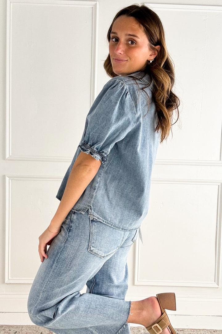 The Bluebell Button-Front Top