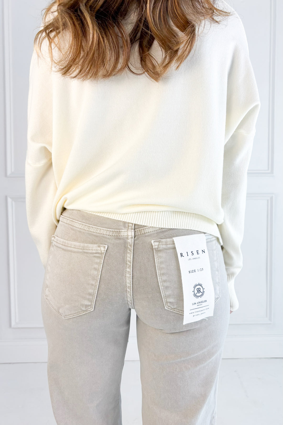 Risen Tummy Control Raw Hem Jeans