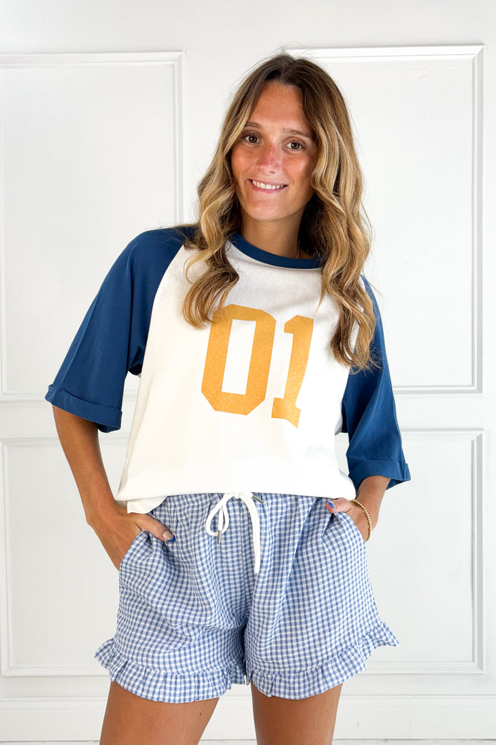 Vintage Varsity Graphic Raglan Baseball Tee