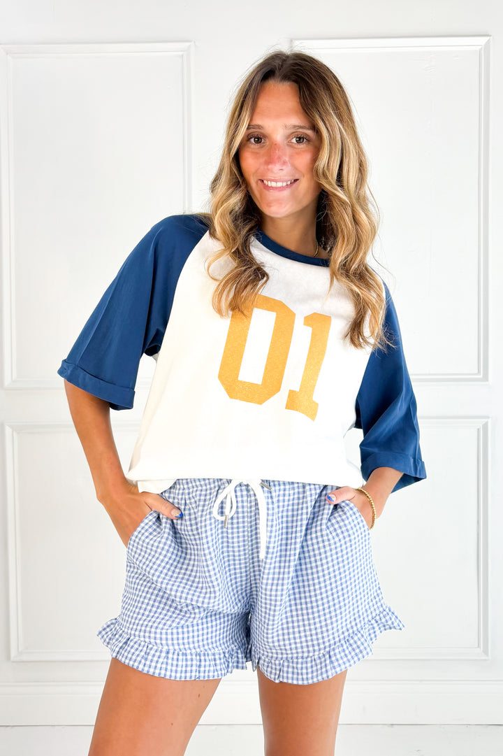 Vintage Varsity Graphic Raglan Baseball Tee