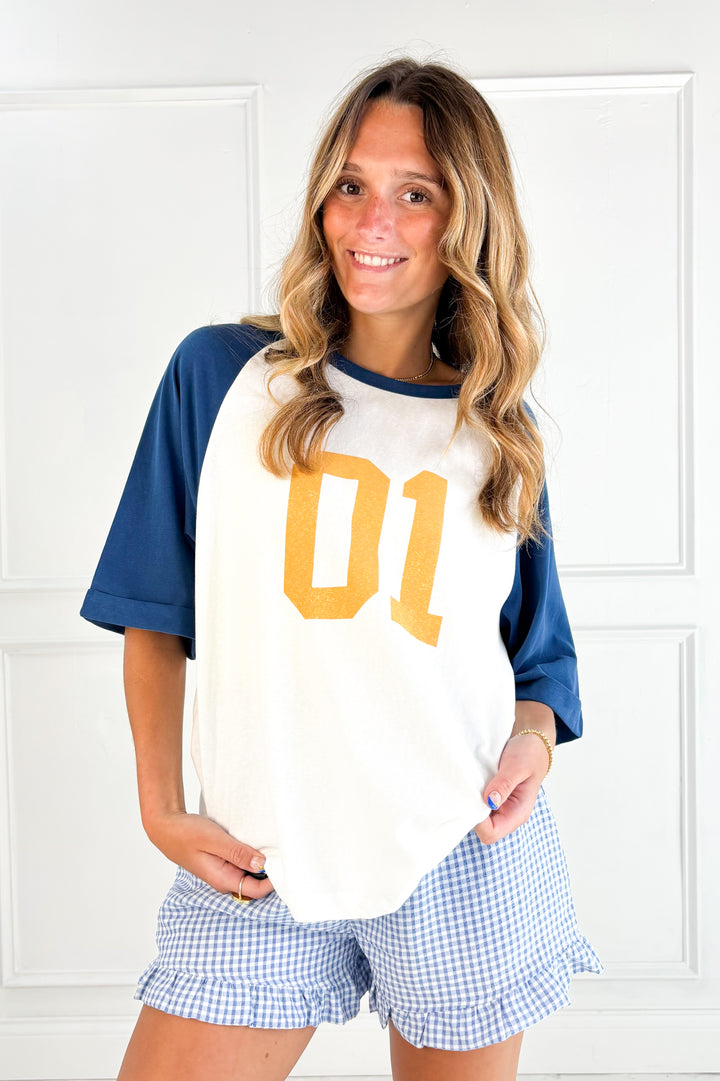 Vintage Varsity Graphic Raglan Baseball Tee