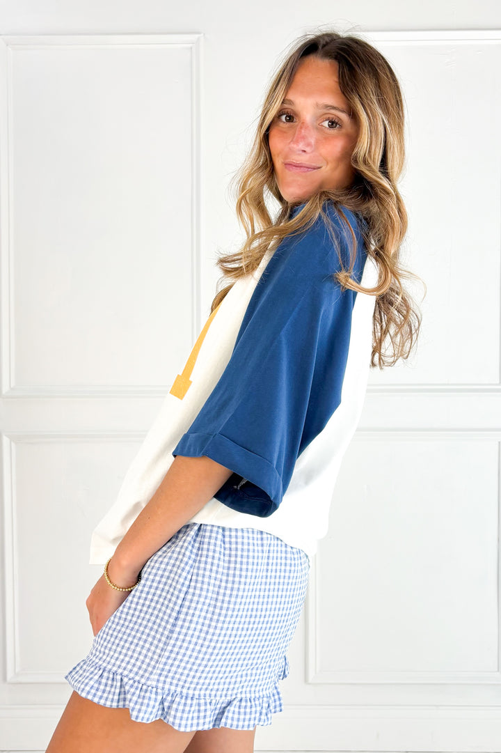 Vintage Varsity Graphic Raglan Baseball Tee