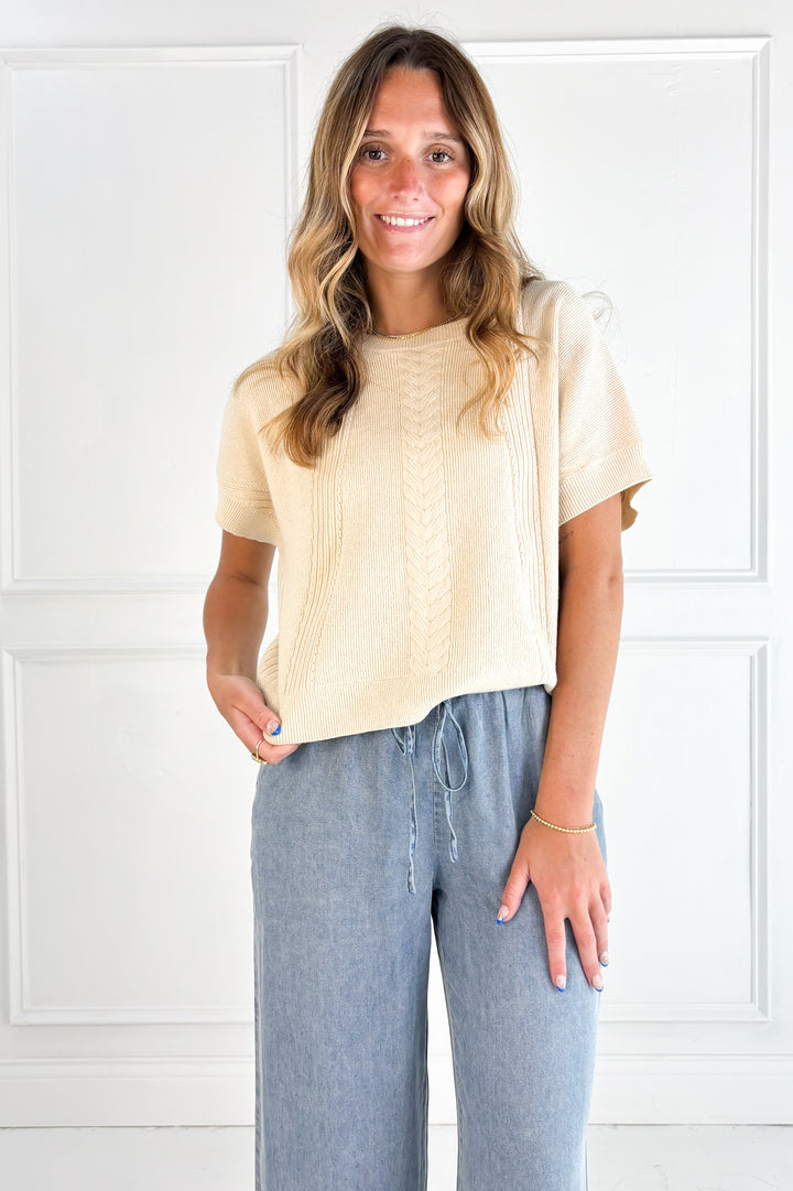 Sandstone Drift Knit Top