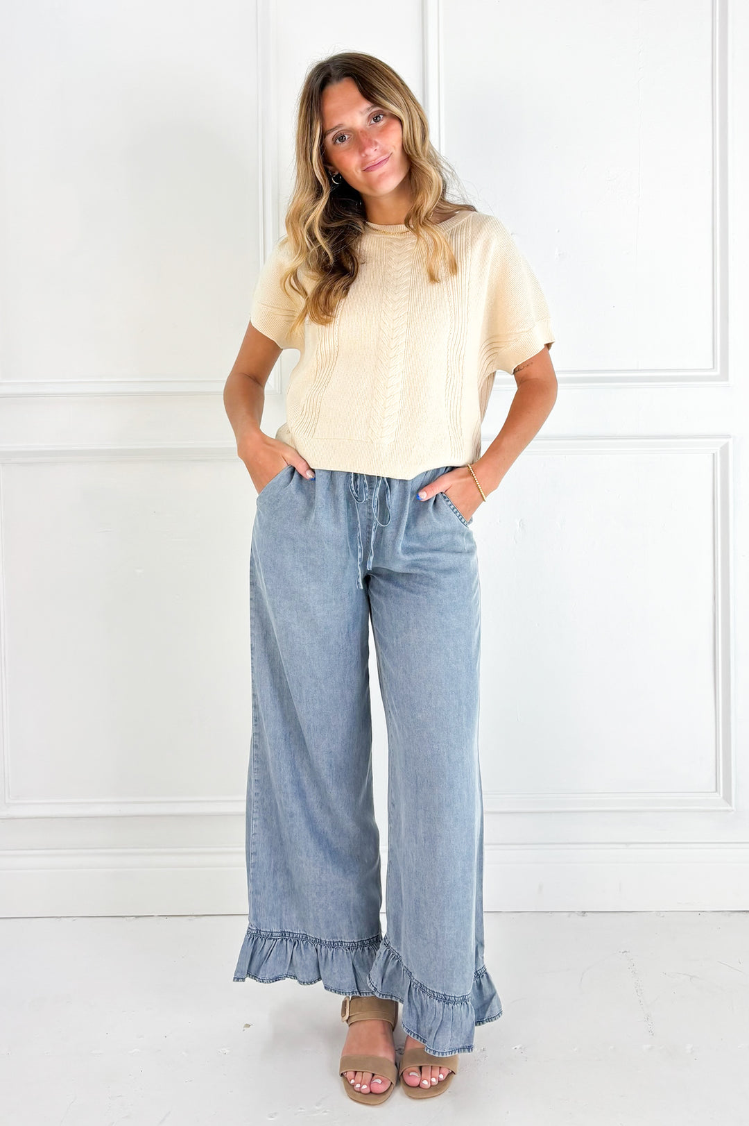 Sandstone Drift Knit Top