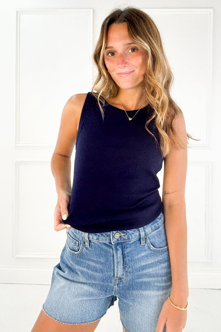 Thread and Supply Edlin Striped Crewneck Sleeveless Tank