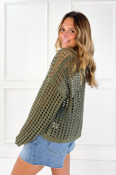 Open Weave Knit Cardigan